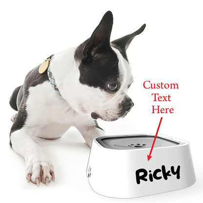 Custom Dog Drinking Water Bowl No Spill Floating Non-Wetting Mouth Cat Slow Anti-Overflow Water Feeding Dispenser Large Capacity